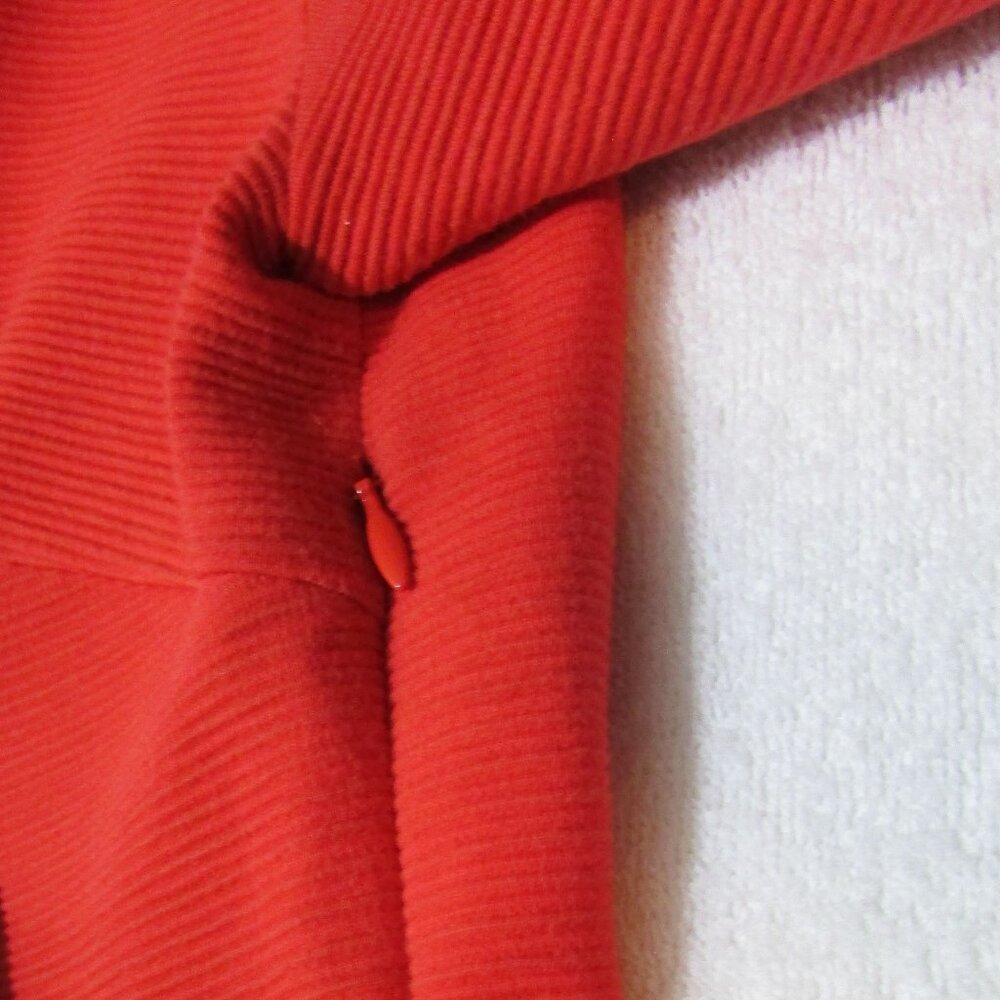 Boden Dress Zoe Red Pepper Ponte Knit Funnel Mock Cowl Neck Sheath - Picture 8 of 12